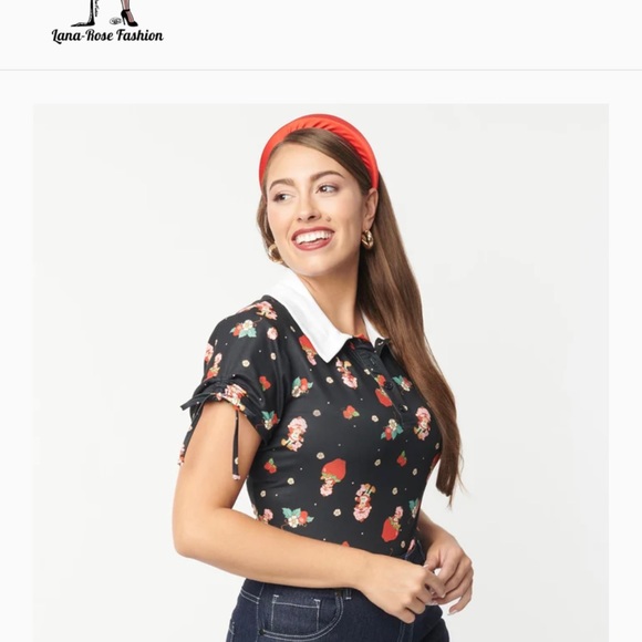 RARE strawberry shortcake x unique vintage top - Picture 2 of 12